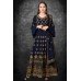 NAVY BLAZER BLUE ANARKALI FROCK STYLE DRESS