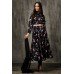 Black Floral Printed Evening Dress Pakistani Fancy Party Wear