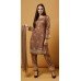 TAWNY BIRCH BROWN EMBROIDERED PAKISTANI STREET STYLE SALWAR KAMEEZ