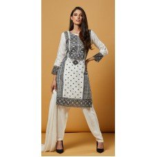 JET STREAM WHITE LINEN PAKISTANI WINTER SALWAR SUIT