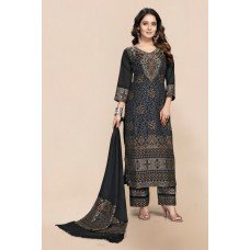 Black Ethnic Salwar Suit Readymade Evening Dress