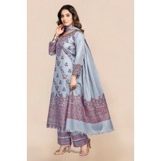 Grey Woolen Salwar Kameez Pakistani Designer Suit