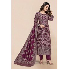 Plum Readymade Salwar Suit Indian Designer Dress