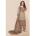 Beige Printed Woolen Salwar Suit