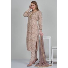 Mauve & White Printed Summer Suit Pakistani Salwar Kameez