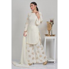 Ivory Indian Ethnic Gharara Desi Party Suit