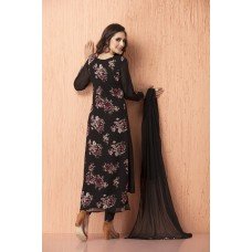 IDC-96 BLACK GEORGETTE PRINTED READY MADE SALWAR SUIT