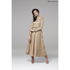 MOUSE CREPE SILK FLARED CIRCULAR STYLE READY MADE DRESS
