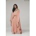 DULL PINK INDIAN AND PAKISTANI PARTY WEAR CAPE STYLE OUTFIT 