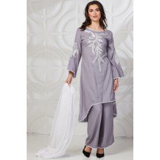 Light Grey Readymade Fancy Palazzo Suit