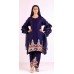 Navy Blue Embroidered Suit Indian Designer Salwar Kameez