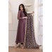 PLUM GEORGETTE READYMADE INDIAN PARTY WEAR SUIT