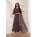 PLUM GEORGETTE READYMADE INDIAN PARTY WEAR SUIT