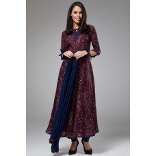 MAROON READY TO WEAR GIRLS FLARED FROCK 