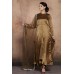STUNNING ANTIQUE GOLD SLIT STYLE INDIAN WEDDING STYLE READY MADE SALWAR SUIT 