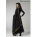ELEGANT BLACK LONG LENGTH FLARED READY MADE INDIAN STYLE SUIT