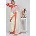 Cream & Red Indian Designer Casual Saree