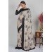 Black & Beige Pakistani Designer Saree