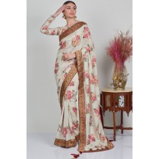 Beautiful New Floral Printed Readymade Saree