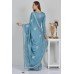Sky Blue Silk Indian Saree