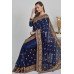 Royal Blue & Gold Embroidered Indian Ethnic Saree