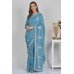Sky Blue Silk Indian Saree