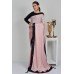 Light Pink & Black Satin Georgette Indian Saree