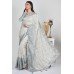 Light Grey Designer Wedding Saree