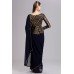 ZIDCS-223 NAVY BLUE PAKISTANI DESIGNER BRIDAL SAREE