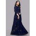 ZIDCS-221 STUNNING NAVY BLUE HEAVY THREAD WORK READYMADE SAREE