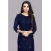 ZIDCS-221 STUNNING NAVY BLUE HEAVY THREAD WORK READYMADE SAREE