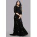 ZIDCS-222 BLACK DESIGNER EMBROIDERED WEDDING SAREE