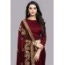 ZIDCS-227 MAROON INDIAN WEDDING BRIDAL READYMADE SAREE