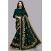 ZIDCS-229 GREEN INDIAN WEDDING WEAR FULL SLEEVE SAREE