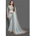 SKY BLUE READYMADE INDIAN WEDDING SAREE