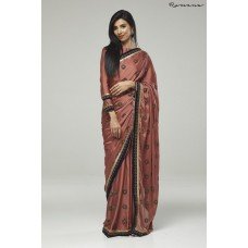 ROSE PINK HEAVY EMBELLISHED INDIAN WEDDING SAREE