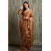 BROWN DIGITAL PRINTED DESIGNER INDIAN PARTY READY SAREE UK