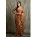 BROWN DIGITAL PRINTED DESIGNER INDIAN PARTY READY SAREE UK