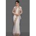 BRILLIANT WHITE NEW JACKET STYLE FESTIVE SAREE