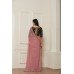 ZIDC-410 PRECIOUS PINK AND BLACK CONTRAST MATCHING BLOUSE READY MADE SAREE