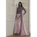 ZIDC-416 LILAC GREY READY MADE PARTY WEAR SAREE