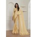 ZIDC-412 GOLD SHIMMER GEORGETTE INDIAN WEDDING AND BRIDESMAID SAREE