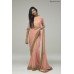 ZIDC-307 PEACH PLAIN GEORGETTE READY MADE INDIAN SAREE