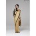 ZIDC-302 BEIGE INDIAN PARTY WEAR READY MADE CAPE STYLE SAREE 