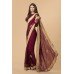 MAROON GEORGETTE SAREE WITH RICH GOLD BORDER 