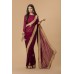MAROON GEORGETTE SAREE WITH RICH GOLD BORDER 