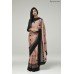 ZIDC-311 ROSE PINK AND BLACK EMBROIDERED INDIAN WEDDING SAREE