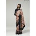ZIDC-311 ROSE PINK AND BLACK EMBROIDERED INDIAN WEDDING SAREE