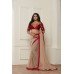 STUNNING NUDE SHADE SHIMMER BEIGE READY MADE SAREE