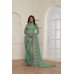 ZIDC-414 STUNNING SEA GREEN GEORGETTE PAKISTANI CASUAL WEAR SAREE